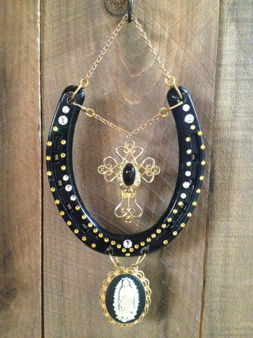 Luck Adorned Golden Guadalupe Lucky Horseshoe