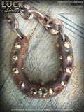 1602 Lucky Horseshoe necklace, horseshoe necklace, good luck, jewelry, lucky jewelry, necklace, copper, big, chunky, bold & badass, jewelry