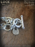 1604 Lucky Horseshoe necklace, horseshoe necklace, good luck necklace, lucky necklace, silver, big, chunky, bold and badass, patina