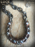 1605 - Lucky Horseshoe necklace, horseshoe necklace, good luck, jewelry, lucky jewelry, necklace, big, chunky, bold & badass, jewelry