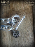 1608 Lucky Horseshoe necklace, horseshoe necklace, good luck necklace, lucky necklace, silver, tanzanite, big, chunky, bold & badass, patina