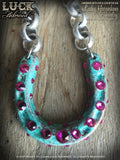 1609 Lucky Horseshoe necklace, horseshoe necklace, good luck necklace, lucky necklace, silver, big, chunky, bold and badass